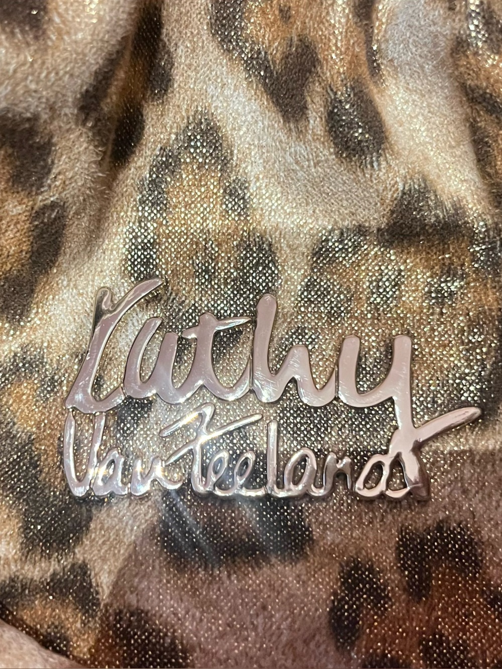 Kathy Van Zealand leopard print purse